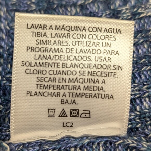 Faded Glory Blue Heather Lightweight Loose Knit Sweater Size 3X (22W-24W) Comfy - Picture 5 of 11